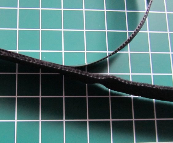 dun zacht en soepel klittenband 2 cm breed / ZWART