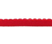 elastiek met schulprandje 12 mm breed, rood elastiek met schulprandje 12 mm breed, rood