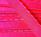 elastiek met schulprandje 12 mm breed, neon roze elastiek met schulprandje 12 mm breed, neon roze