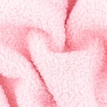 Rekbare teddy, korte krulletjesfleece roze Rekbare teddy, korte krulletjesfleece roze