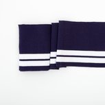 Clyde: College Cuffs donkerblauw met witte strepen Clyde: College Cuffs donkerblauw met witte strepen
