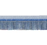 zeer elastisch rucheband, jeanskleur metallic (nog 1 meter) zeer elastisch rucheband, jeanskleur metallic (nog 1 meter)