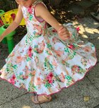 Matti, eenhoorns en bloemen op wolwitte tricot Matti, eenhoorns en bloemen op wolwitte tricot