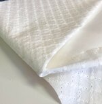Broderie: geborduurde offwhite fijne katoen Broderie: geborduurde offwhite fijne katoen