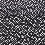 Dotty: 100 % katoenen poplin zwart met kleine witte stipjes Dotty: 100 % katoenen poplin zwart met kleine witte stipjes