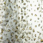 Tule Flock Glitter hartjes wit Tule Flock Glitter hartjes wit