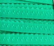 zeeblauwgroen oftewel donker mint omvouwelastiek met klein schulprandje op de vouw zeeblauwgroen oftewel donker mint omvouwelastiek met klein schulprandje op de vouw