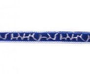 fluweelband blauw met zilver in girafprint fluweelband blauw met zilver in girafprint