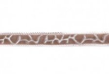 fluweelband taupe met zilver in girafprint fluweelband taupe met zilver in girafprint