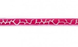 fluweelband fuchsia met zilver in girafprint fluweelband fuchsia met zilver in girafprint