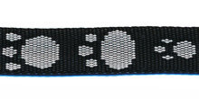 stevig tassenband 1,5 cm breed, zwart met grijze pootjes stevig tassenband 1,5 cm breed, zwart met grijze pootjes