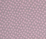 Karla: grijze boordstof met roze plusjes Karla: grijze boordstof met roze plusjes