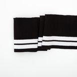 Clyde: College Cuffs zwart met witte strepen Clyde: College Cuffs zwart met witte strepen