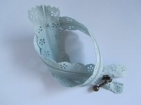 rits met kanten rand 30 cm, lichtgrijs rits met kanten rand 30 cm, lichtgrijs