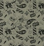 Bielefeld: dikkere wintertricot met stoere print zwart/grijs Bielefeld: dikkere wintertricot met stoere print zwart/grijs