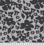 Bielefeld: dikkere wintertricot met bloemen zwart/grijs Bielefeld: dikkere wintertricot met bloemen zwart/grijs