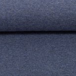 Heike melange: fijne boordstof jeansblauw Heike melange: fijne boordstof jeansblauw