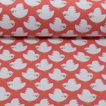Vera, vogeltjes op koraalrood Vera, vogeltjes op koraalrood