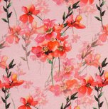 Jonne, tricot roze met bloemen Jonne, tricot roze met bloemen