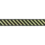 elastiek 2,5 cm breed: schuine streep lurex goud op zwart / HALVE METER elastiek 2,5 cm breed: schuine streep lurex goud op zwart / HALVE METER