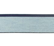 taille-elastiek 4 cm breed: lichte jeanskleur met streep aan één kant/HALVE METER taille-elastiek 4 cm breed: lichte jeanskleur met streep aan één kant/HALVE METER