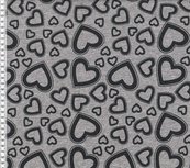 Bielefeld: dikkere wintertricot met hartjes zwart/grijs Bielefeld: dikkere wintertricot met hartjes zwart/grijs