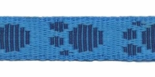 stevig tassenband 20 mm, pootje blauw/zwart