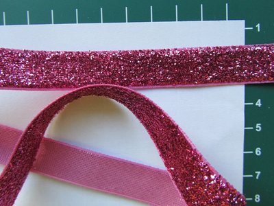 glitterband 15 mm, fuchsia