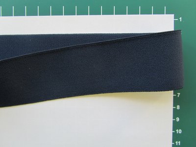 taille-elastiek 4 cm breed: donkerblauw /HALVE METER/ uitverkocht bij de groothandel