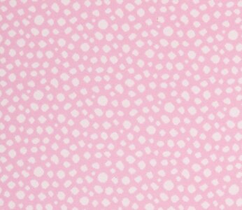  Karla: roze boordstof met ingeweven witte noppen