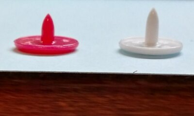  snaps maat 20 wit glanzend met langer steeltje / B3G20 long prong 