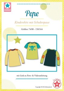 Pepe, shirt met schouderpassen in de maten  74/80, 86/92, 98/104, 110/116,...