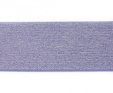 glitter-elastiek 5 cm breed :  /HALVE METER / jeansblauw