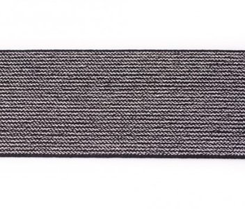 glitter-elastiek 5 cm breed :  /HALVE METER / zwart