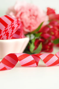 streepjesband rood/roze