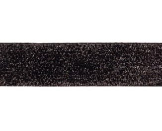 glitterband 25 mm, zwart
