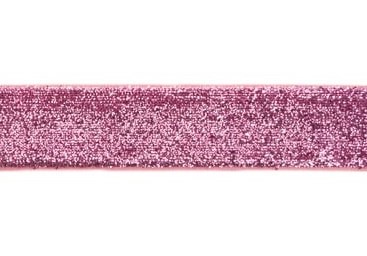 glitterband 25 mm, roze