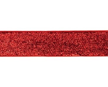 glitterband 25 mm, rood