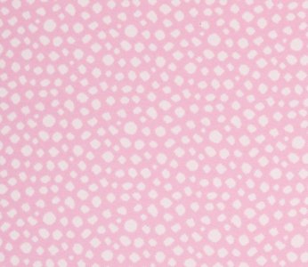 Karla: roze boordstof met ingeweven witte noppen