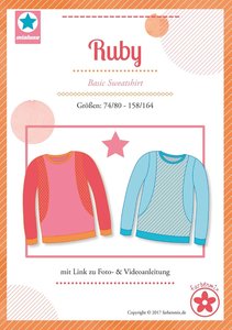 Ruby, basic shirt in de maten 74/80 - 158/164 