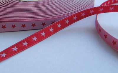 smal sterrenband roze-rood