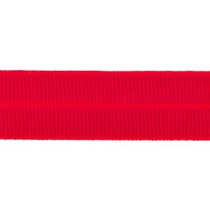 rood: omvouwelastiek 2 cm breed met ribbeltje