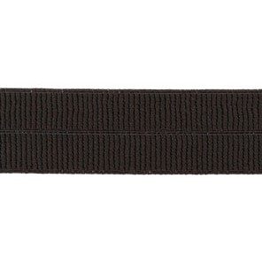 donkerbruin: omvouwelastiek 2 cm breed met ribbeltje