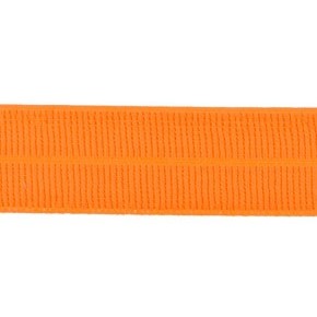 oranje: omvouwelastiek 2 cm breed met ribbeltje