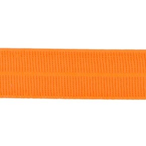 oranje: omvouwelastiek 2 cm breed met ribbeltje