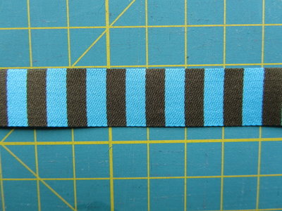 streepjesband turquoise/leverkleurig