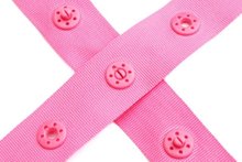 drukkertjesband roze: afstand 2,5 cm: HALVE meter