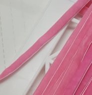 elastisch fluweelband roze 1 cm breed