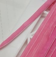 elastisch fluweelband roze 1 cm breed