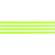 taille-elastiek 4 cm breed: strepen wit met neongroen /HALVE METER